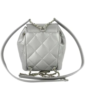 CHANEL CC Lambskin Leather Chain Flap Backpack