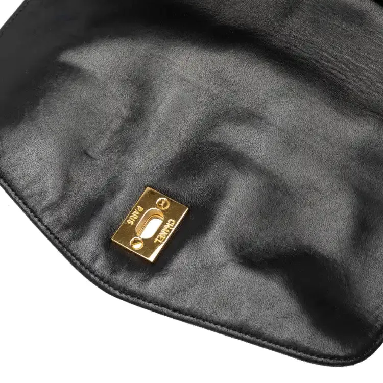 Chanel Duma Backpack Black Raffia Gold