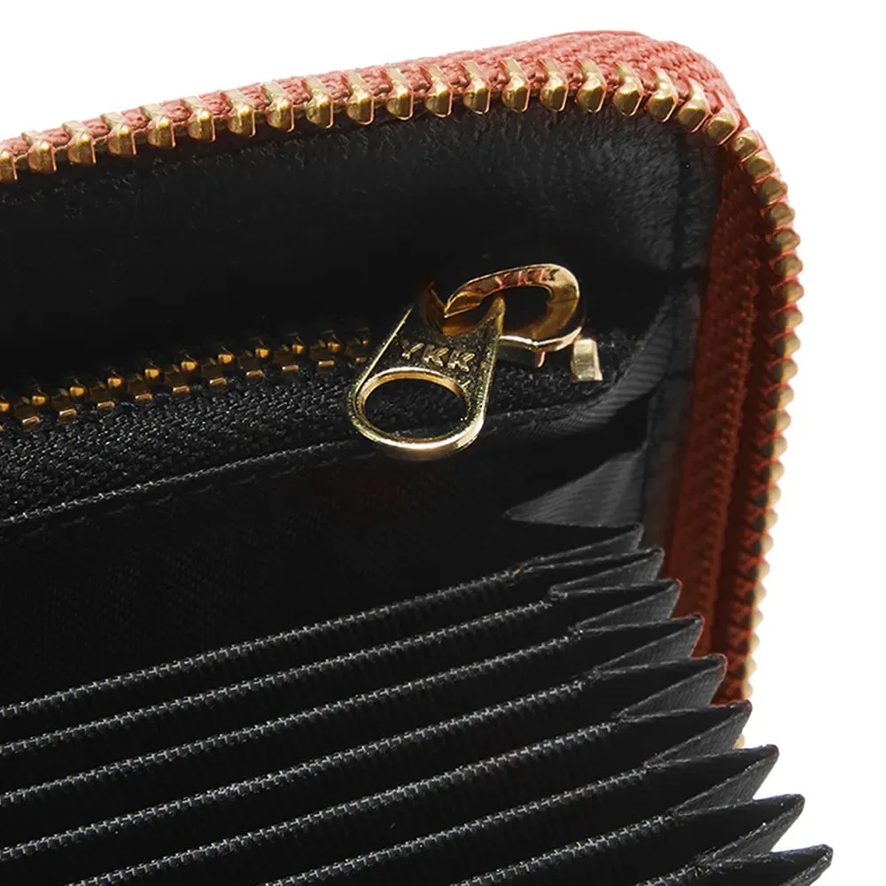 COMME DES GARÇONS ZIP AROUND MULTI-CARD WALLET ORANGE