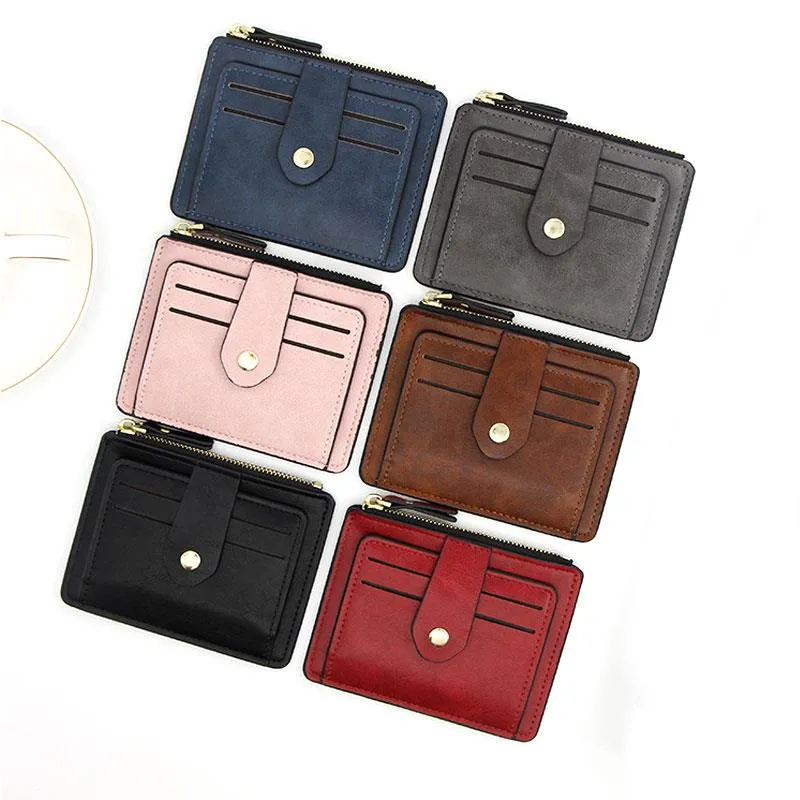 Cyflymder Luxury Small Men's Credit ID Card Holder Wallet Male Slim Leather Wallet with Coin Pocket Brand Designer Purse for Men Women
