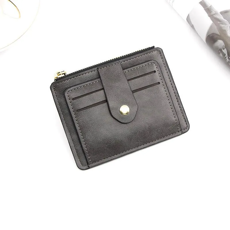 Cyflymder Luxury Small Men's Credit ID Card Holder Wallet Male Slim Leather Wallet with Coin Pocket Brand Designer Purse for Men Women