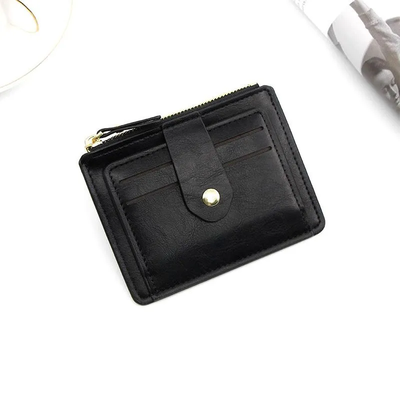Cyflymder Luxury Small Men's Credit ID Card Holder Wallet Male Slim Leather Wallet with Coin Pocket Brand Designer Purse for Men Women