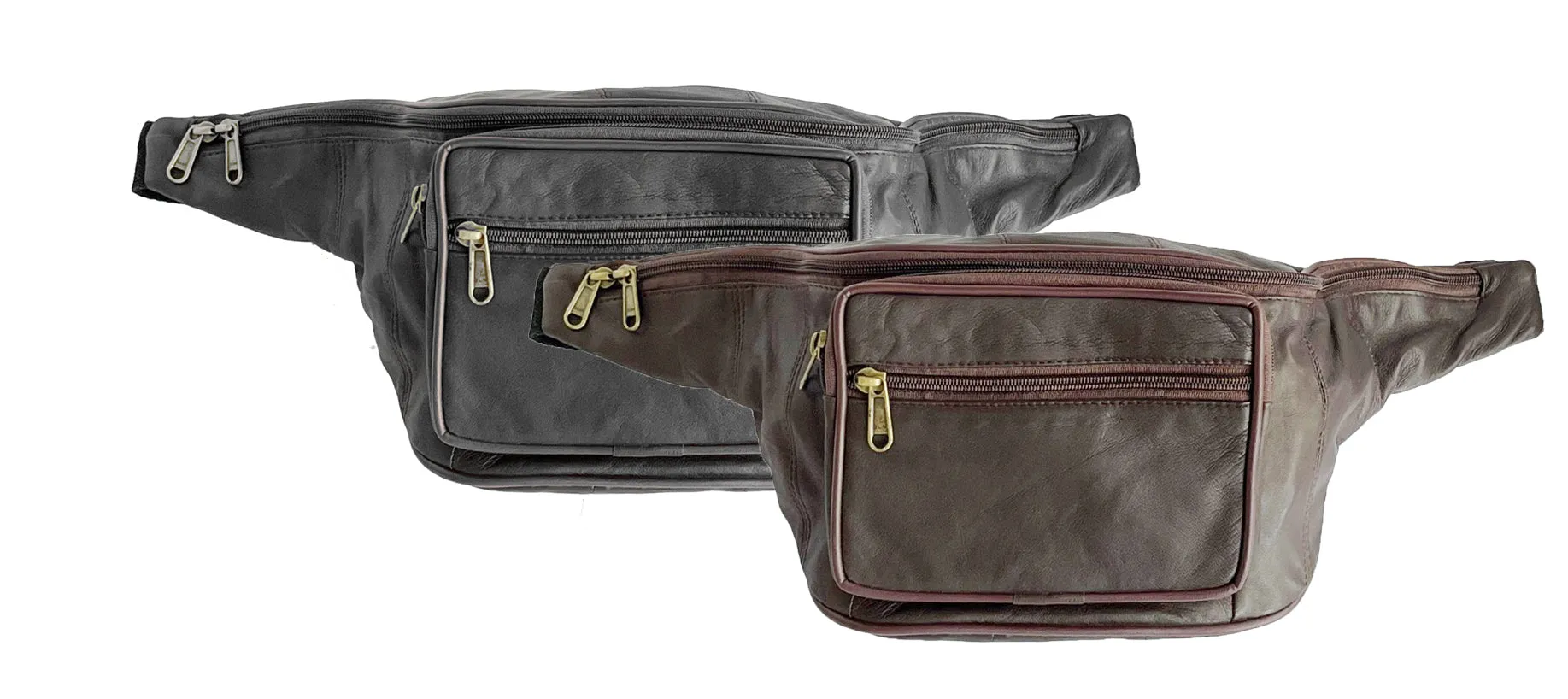 Genuine Leather Concealed Carry Weapon Waist Pouch Fanny Pack Gun Conceal Purse for Both Men & Women BW-1632