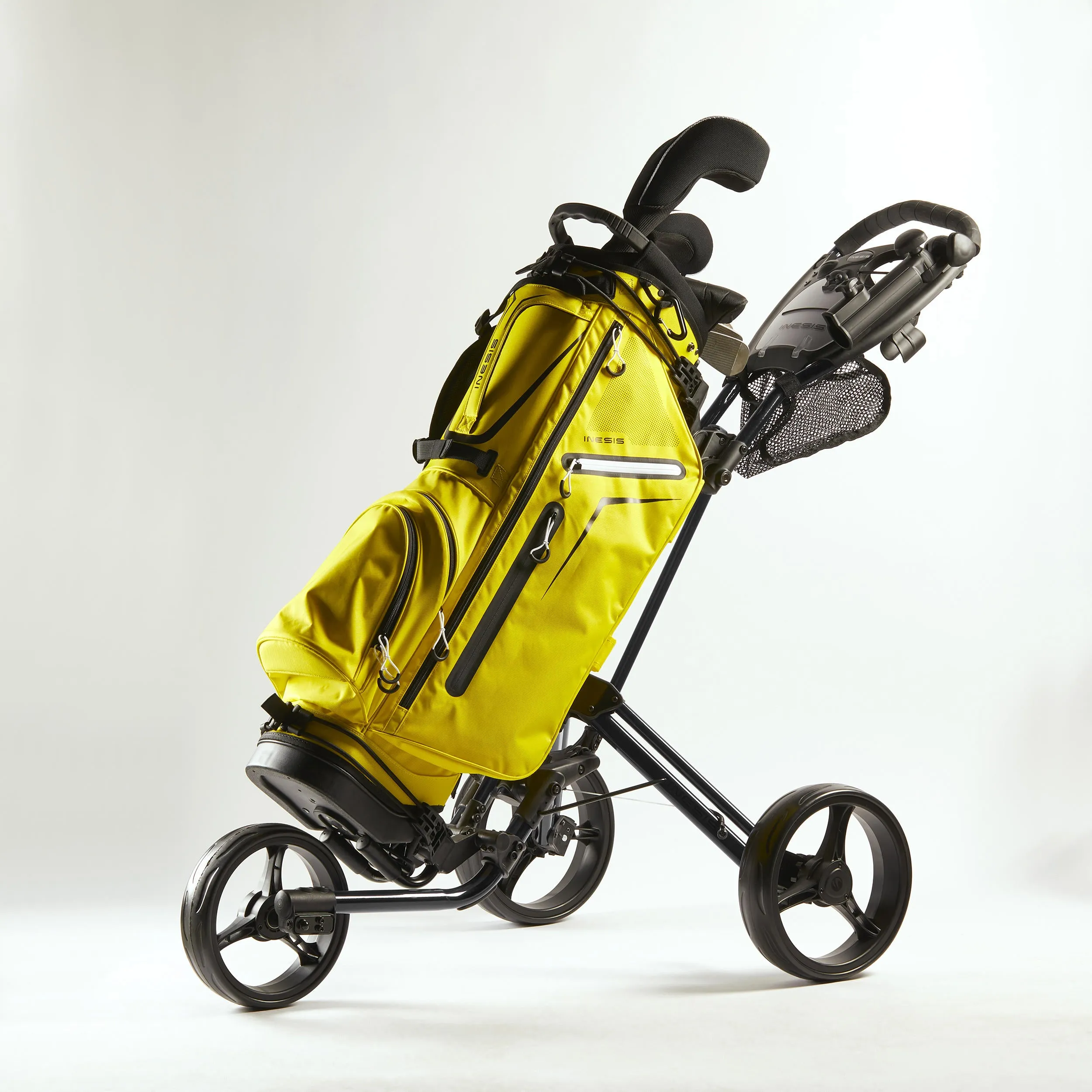 Golf cart Compact 3 wheels black INESIS, black