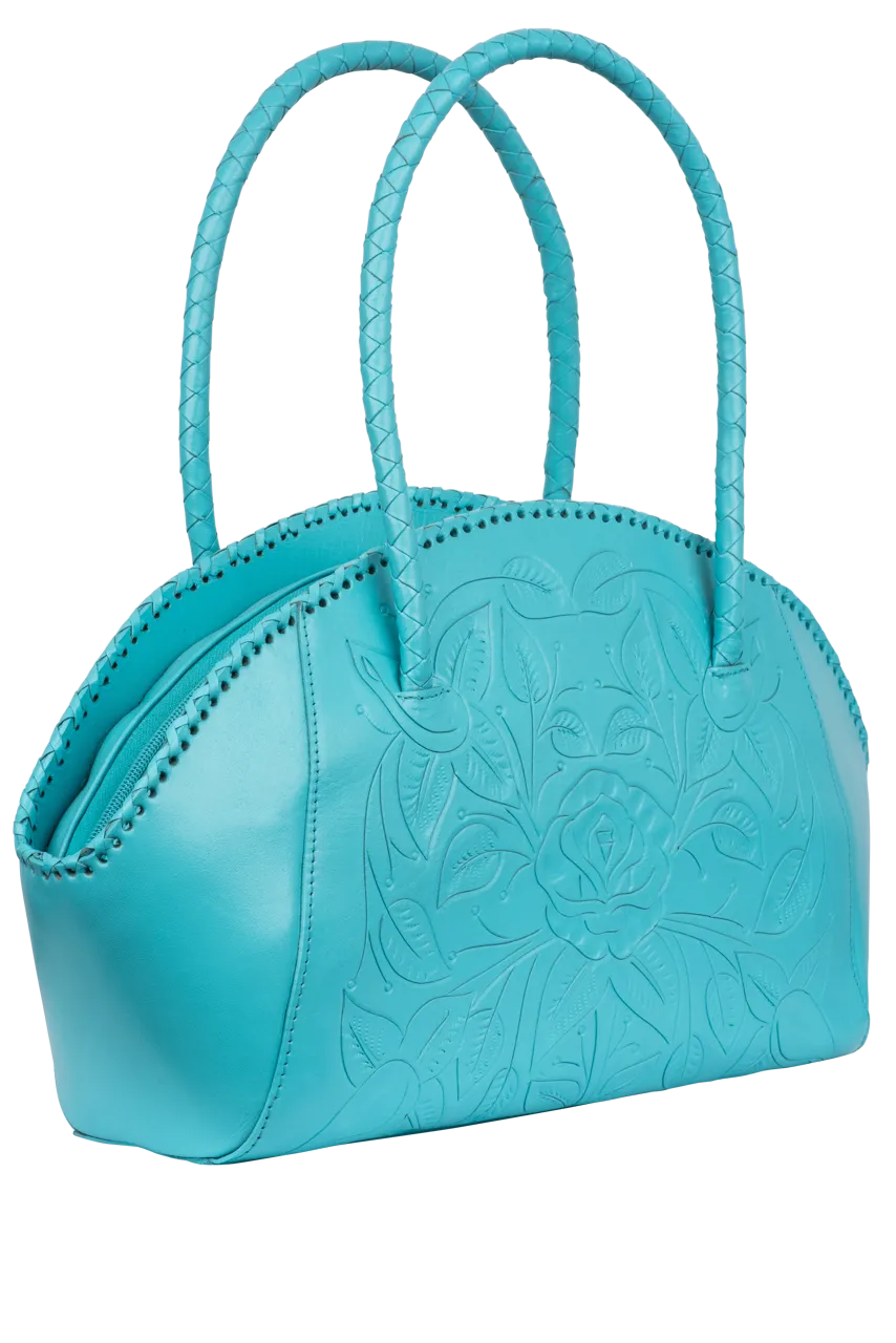 Elegant Paloma Tooled Leather Handbag - Hide & Chic Collection