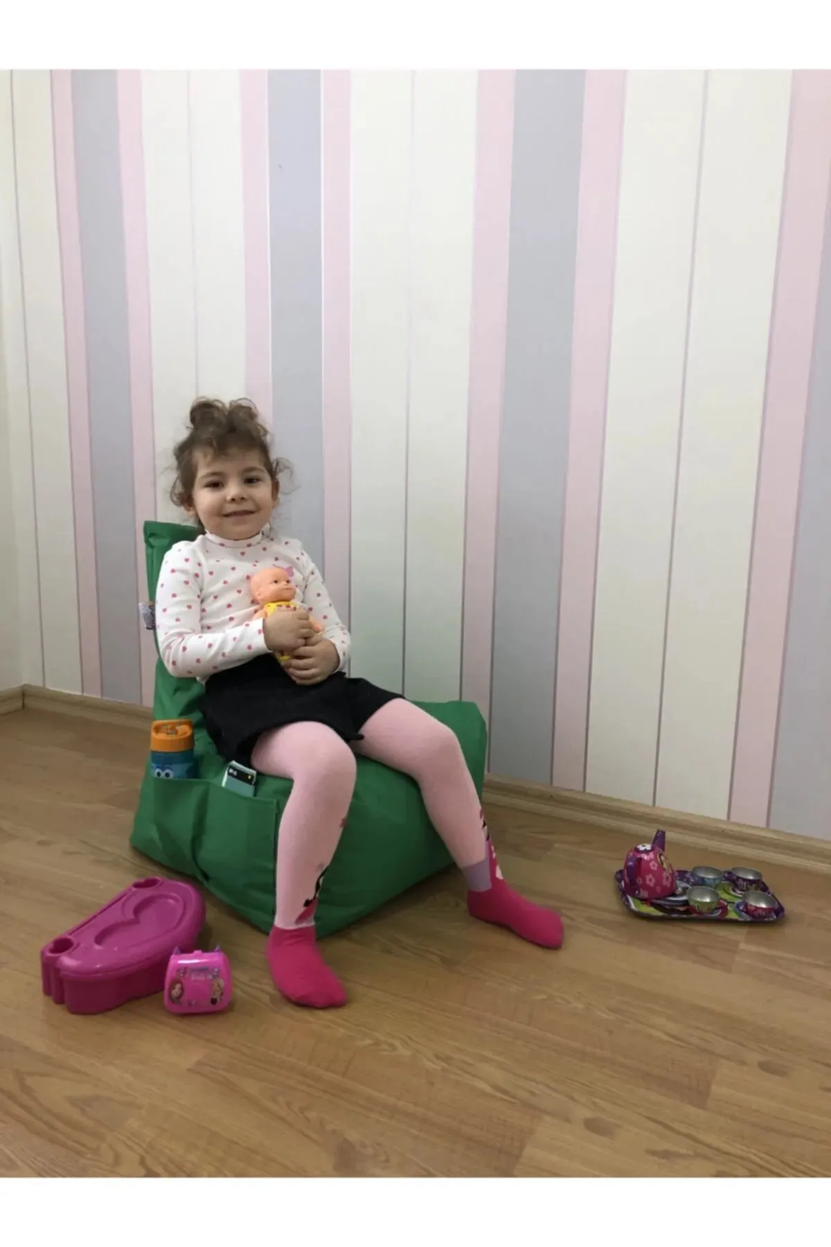 Pufumo Garden Green Elsa Children's Bean Bag