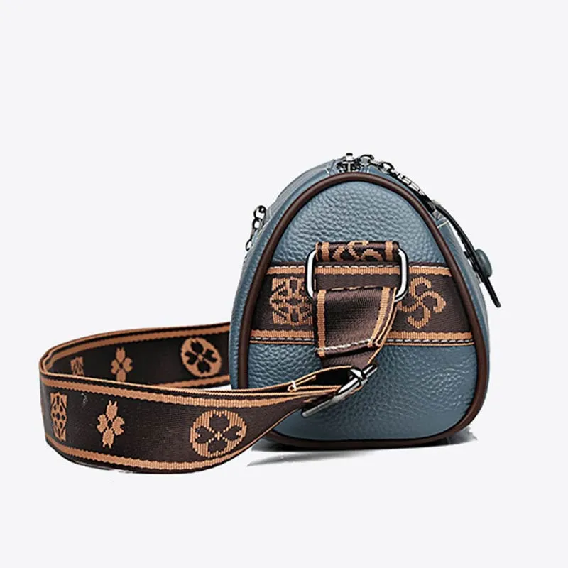 Retro Lady Underarm Bag Wide Strap Simple Women Crossbody Bag