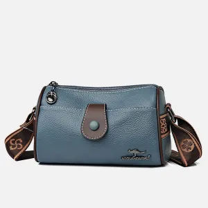 Retro Lady Underarm Bag Wide Strap Simple Women Crossbody Bag