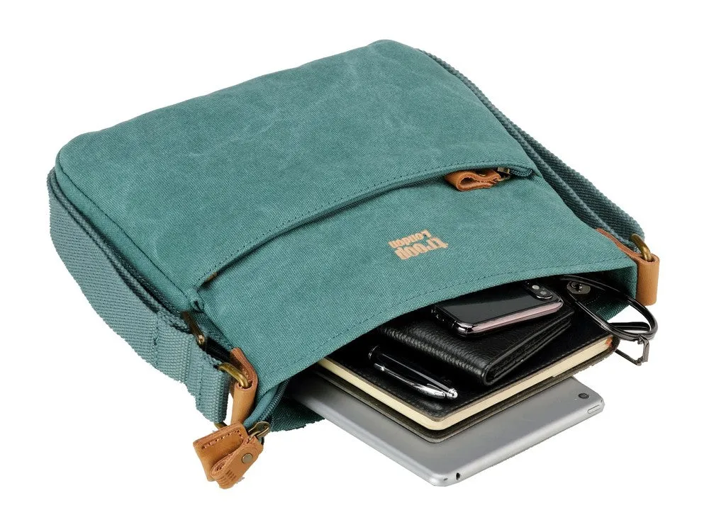 Troop London Classic Small Zip Top Shoulder Bag - Turquoise