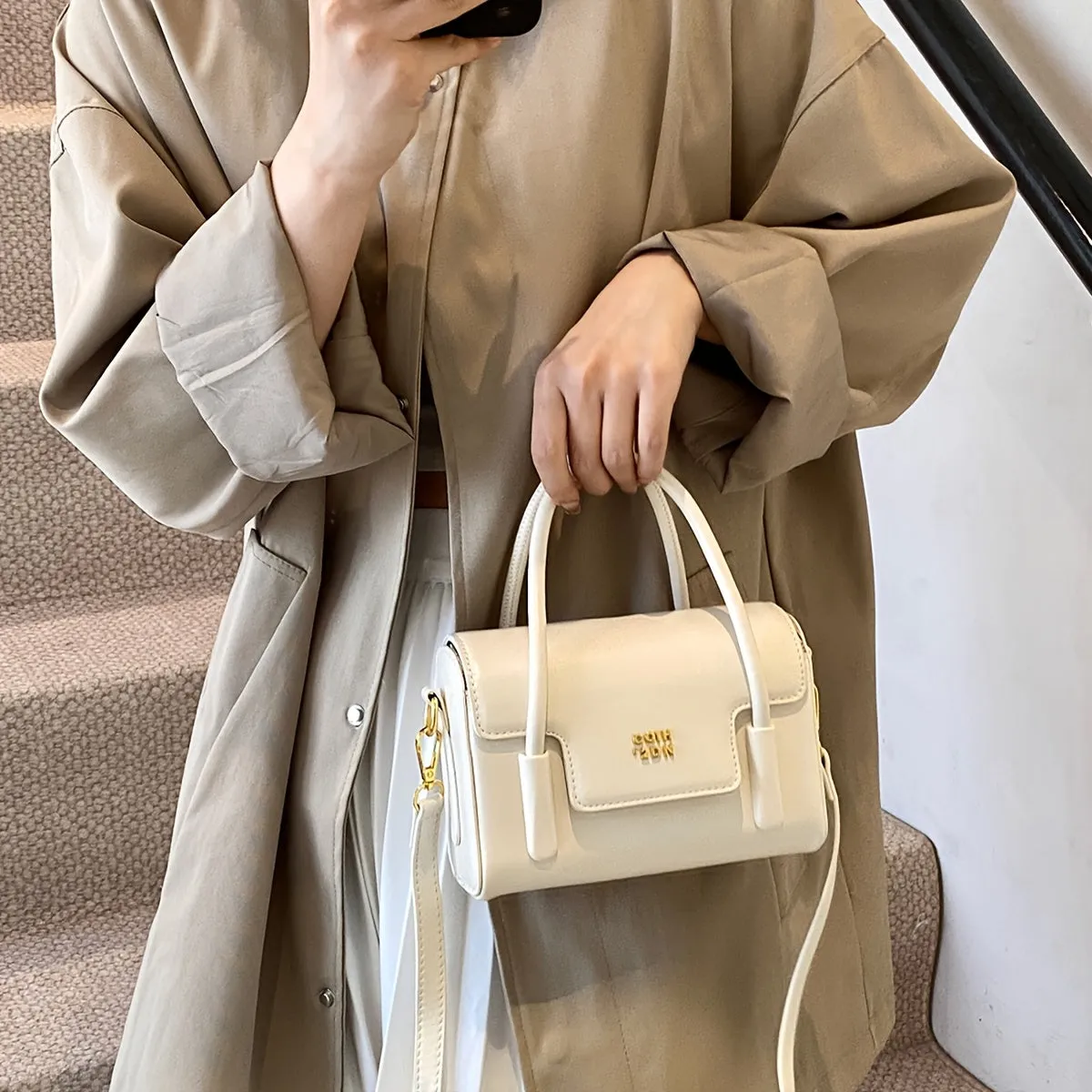 Uakiss Niche Design, Retro High-Quality Small Square Bag, Simple, Casual And Versatile Handbag, Fashionable And Personalized, Foreign-Style Shoulder Bag