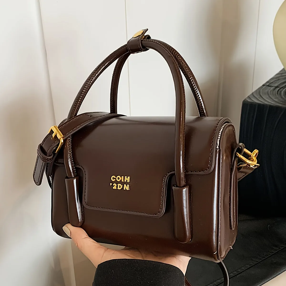 Uakiss Niche Design, Retro High-Quality Small Square Bag, Simple, Casual And Versatile Handbag, Fashionable And Personalized, Foreign-Style Shoulder Bag