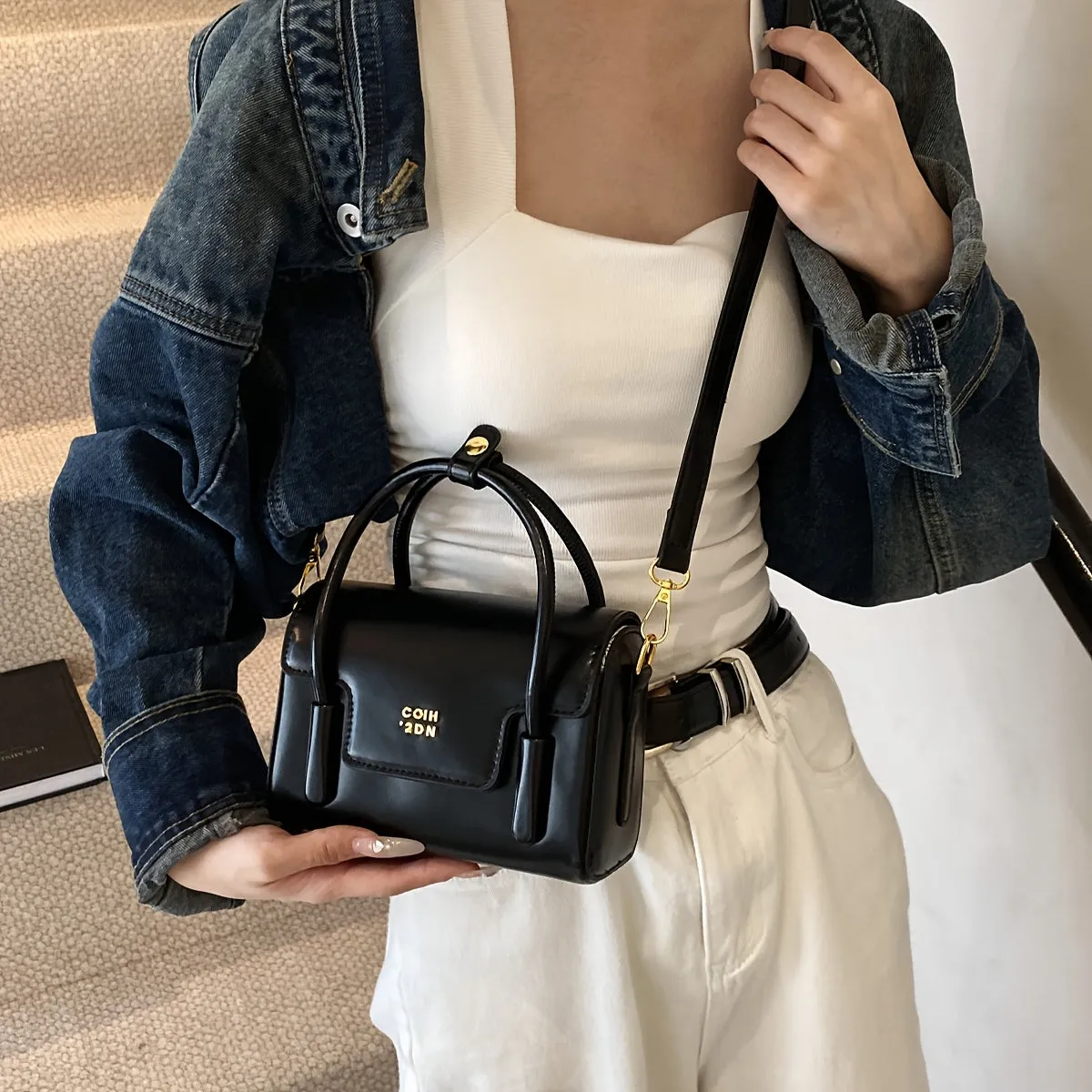Uakiss Niche Design, Retro High-Quality Small Square Bag, Simple, Casual And Versatile Handbag, Fashionable And Personalized, Foreign-Style Shoulder Bag