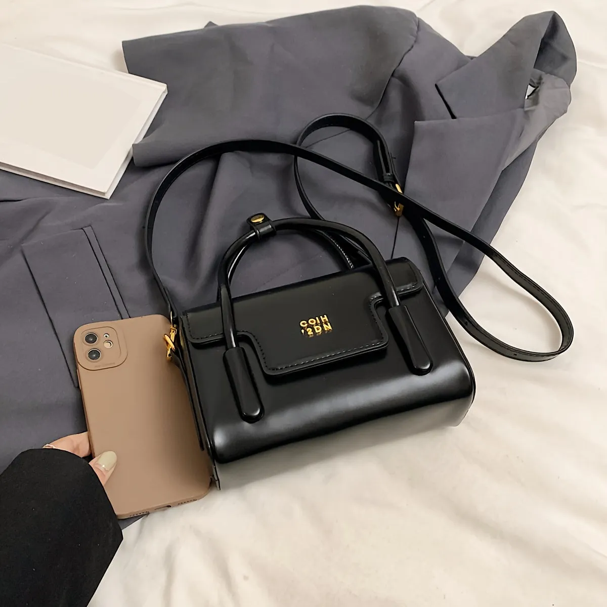 Uakiss Niche Design, Retro High-Quality Small Square Bag, Simple, Casual And Versatile Handbag, Fashionable And Personalized, Foreign-Style Shoulder Bag