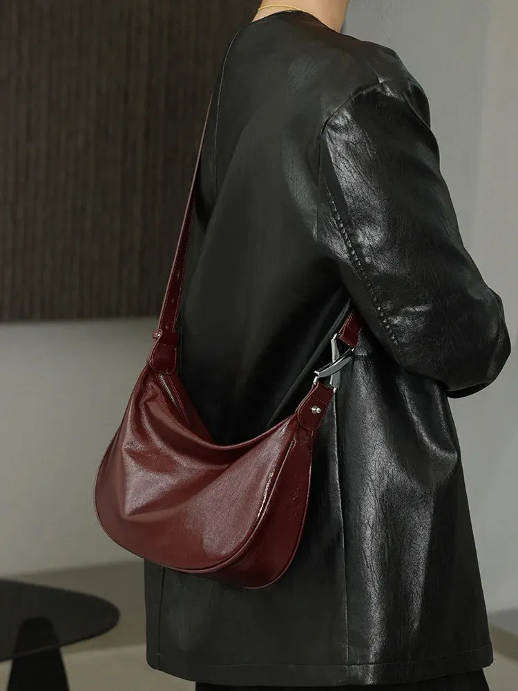 UAKISS  -  Soft leather Dumpling bag leather bag Soft Leather Large Capacity minimalist Crossbody bag women female luxury Fashion