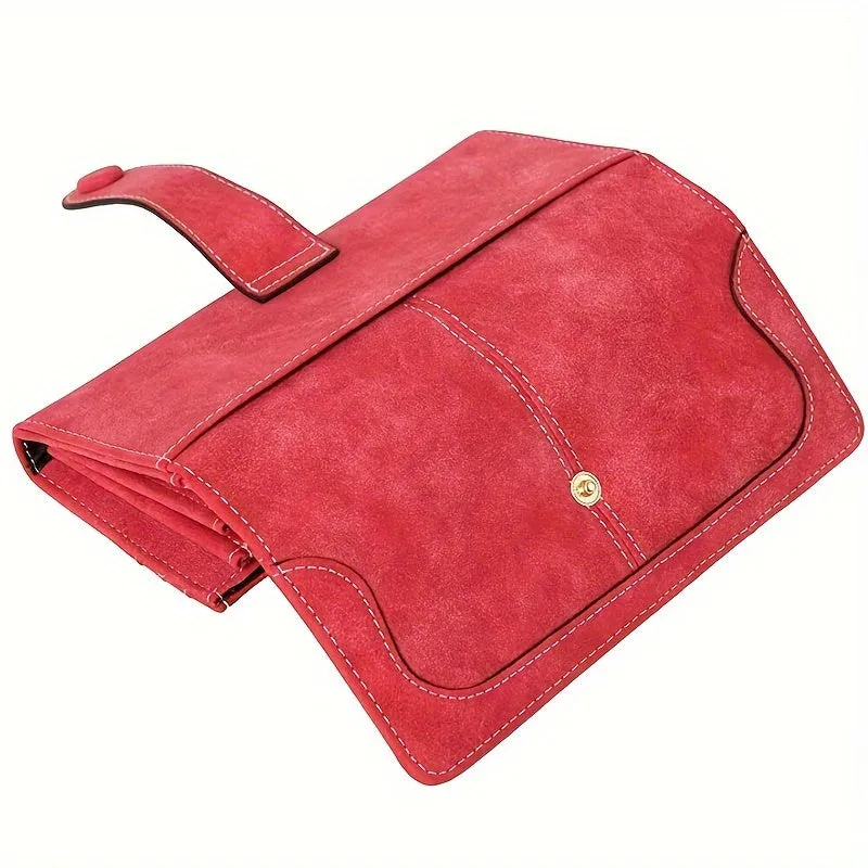 Uakiss Vintage Style Women's Large Capacity Wallet Secure Snap Closure, Multi-Card Slots & Durable Zip Pocket Long Bifold Handbag