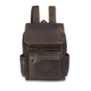 Vintage Leather Backpack Dark Brown
